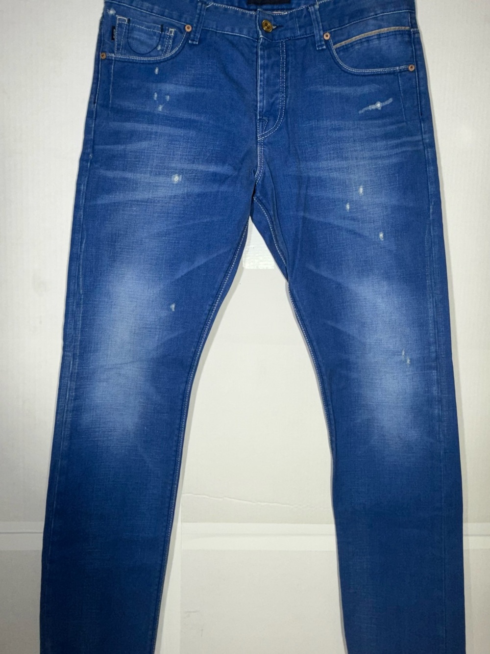 Scotch & Soda Amsterdam Blauw Ralston Stretch Denim Men's Jeans 31x32 Button Fly